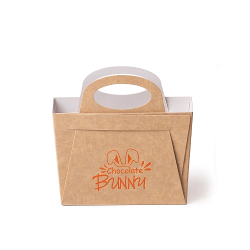 Bag with handle Chocolate Bunny kraft opaque