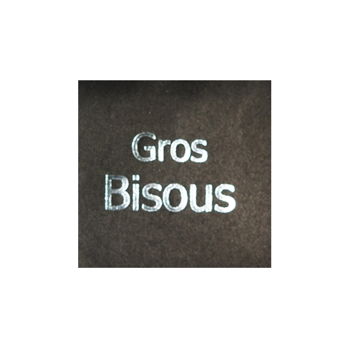 Wish label Gros Bisous black silver 500pcs