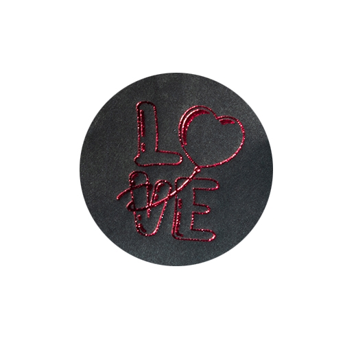 Label heart Love black wine red 500pcs